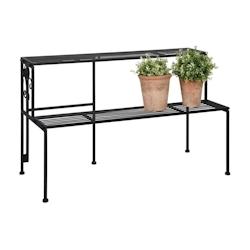 Etagère à plantes pliante en fer 2 niveaux Esschert Design - noir 8714982143304_0