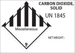 Etiquette un 1845 carbon dioxyde dry ice grand format - 46414_0