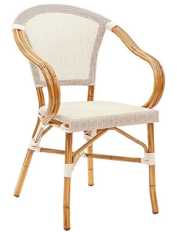 Fauteuil Salsa/RS - Structure aluminium verni imitation rotin - Assise et dossier en Batyline_0