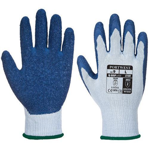 GANT DE MANUTENTION ENDUIT LATEX A100 GRIS/BLEU 9 - PORTWEST