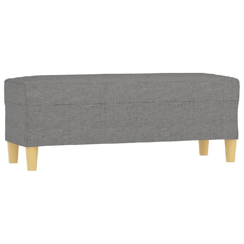 Helloshop26 - Banc banquette  100 x 35 x 41 cm tissu gris foncé 02_0010522 - gris polyester 3000579382726_0