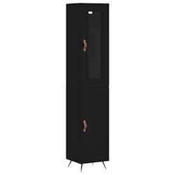 HELLOSHOP26 - Buffet bahut commode armoire meuble de rangement organisateur cuisine salle de séjour salon haut 34,5 x 34 x 180 cm bois d'ingénierie_0
