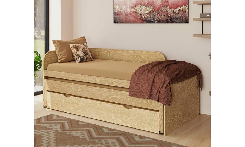 LIT BANQUETTE GIGOGNE LUDLOW  BOIS NATUREL 90X200 CM