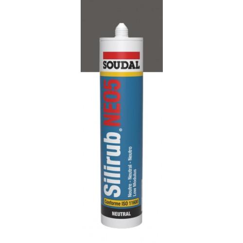 MASTIC SILICONE NEUTRE - GRIS TERRE D'OMBRE 7022 - 300ML - SILIRUB NEO5 SOUDAL