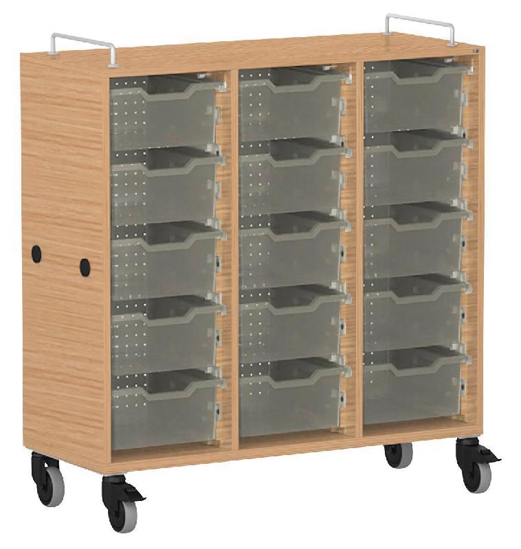 MEUBLE À BACS SHIFT+ LANDSCAPE MÉLA - CHÊNE - BLANC - MANUTAN COLLECTIVITÉS