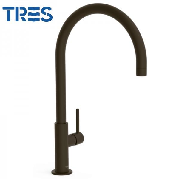 MITIGEUR LAVABO NOIR BRONZE - TRES 26290401KMB