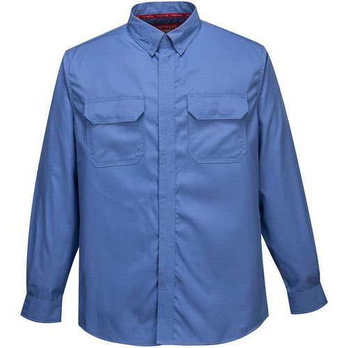 CHEMISE RÉSISTANT FLAMME BIZFLAME PLUS FR69 L BLEU - PORTWEST
