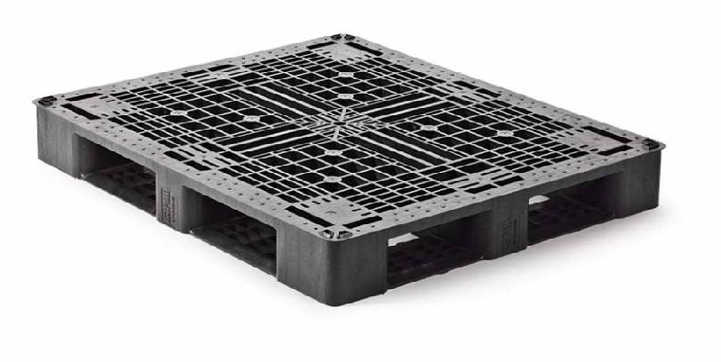 Palette en plastique QP4048MB6R-AS - 1020x1220 mm - charge statique 6000 kg - plateforme ouverte_0