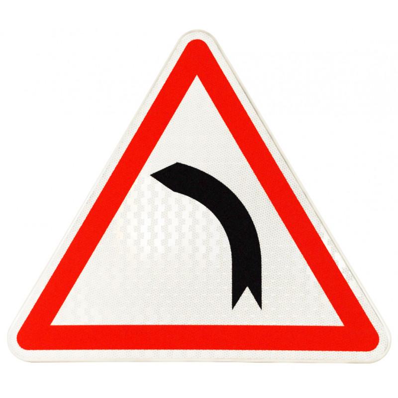 Panneau de danger A1B - Virage à gauche dangereux - ultra-résistant WP Signalisation_0