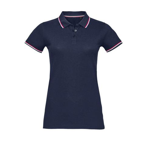 POLO PERSONNALISABLE FEMME PRESTIGE EN COTONFRENCH MARINE