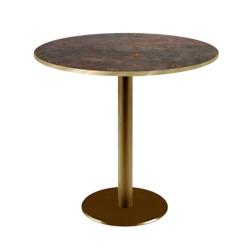 Restootab - Table Ø70cm Rome bistrot rouille - marron TB-ROM2-R70M-UND.ROU-LAI_0