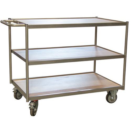 SERVANTE FIMM 250KG 3PLATEAUX 1000X600MM POIGNÉE HORIZONTALE - FIMM