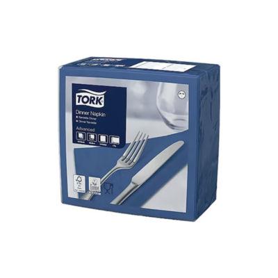 Serviettes de table en papier Dinner Tork, coloris bleu marine, le colis de 150, 478756_0
