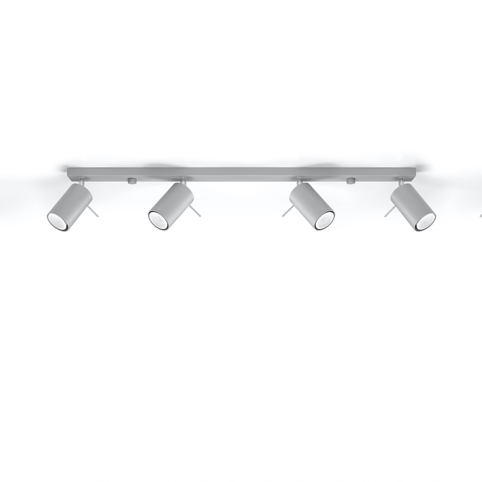 SOLLUX LIGHTING SPOT POUR PLAFOND ROUND GRIS, 4 LAMPES LINÉAIRE