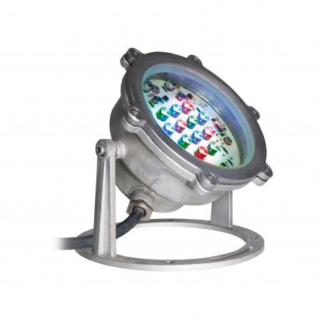 Spot subaquatique gamble-plus ip68 led smd rgb 22w acier inoxydable_0