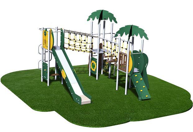 Structure de jeux inox - 3 tours - gamme Oasis - OA31502I - pour enfants dès 2 ans_0