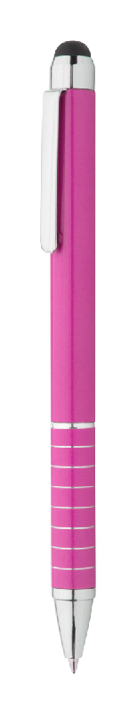 Stylo à bille stylet en aluminium - couleur fuchsia - encre bleue_0