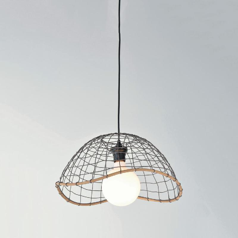 SUSPENSION FORME DÔME EN MÉTAL TRESSÉ ANTHRACITE - MANUTAN COLLECTIVITÉS