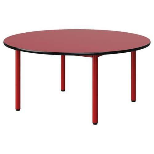 TABLE MALIBU Ø 120 T2 4P STR ANTIB ROUG U321/NOIR ROUGE 3020