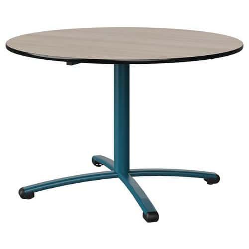 TABLE MALIBU Ø 120 T6 PC STRA ANTIB ACACIA/NOIR BLEU 5025 - MANUTAN EXPERT