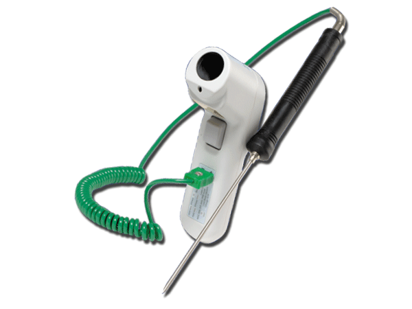 Thermomètre infrarouge portable T408NL - Prise thermocouple K intégrée - Échelle -60/+500°C - Compact et robuste_0