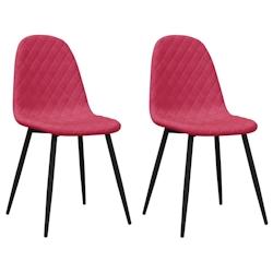 VidaXL Chaises à Manger Lot De 2 Rouge Bordeaux Velours - rouge 325651_0