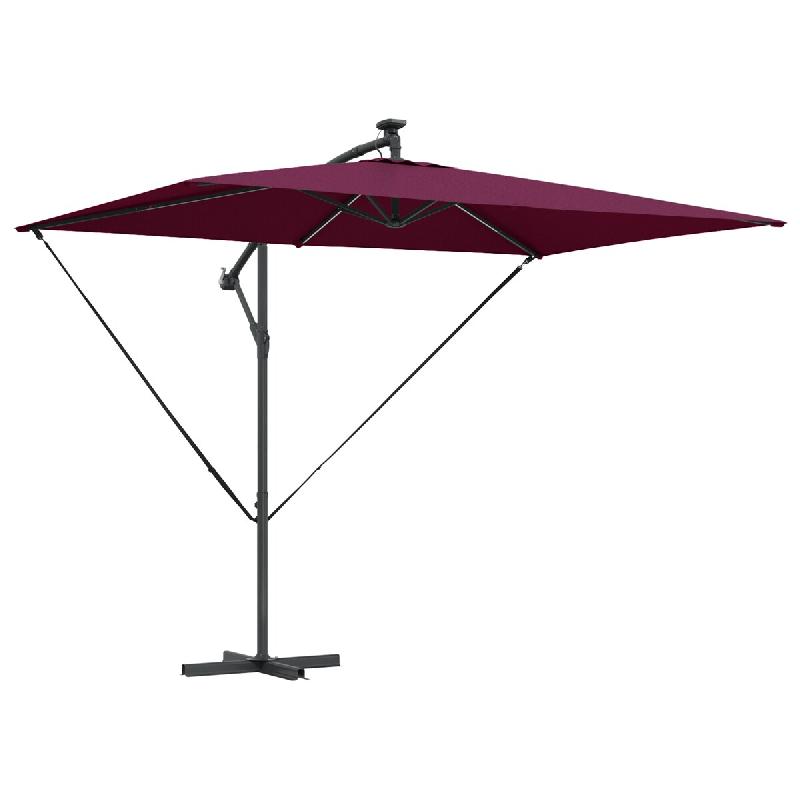 VidaXL Parasol Bordeaux 294 x 200 x 270 cm Polyester et Aluminium Modèle Titan Panorama Soleil - 42003397_0