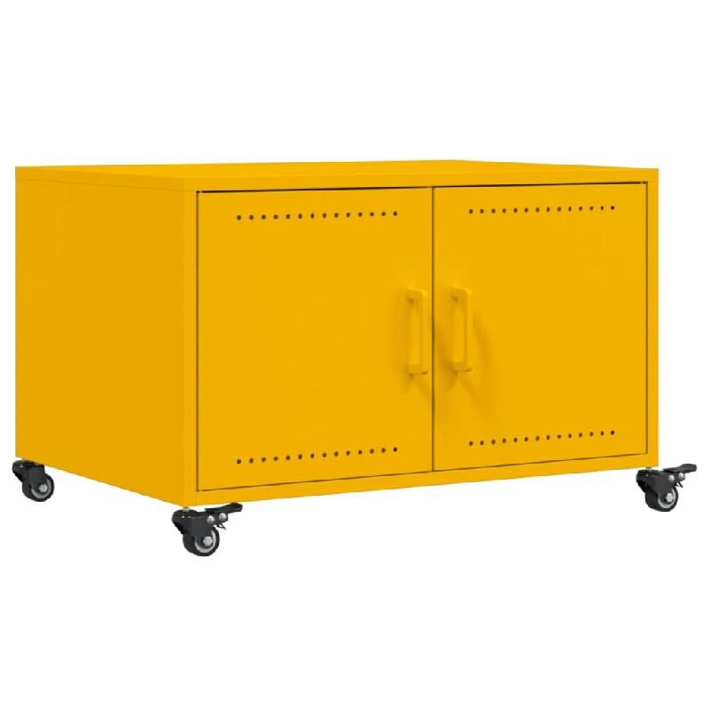 VidaXL Table basse jaune moutarde 68x50x43,5 cm acier Modèle Harmonie Plus - 846689_0