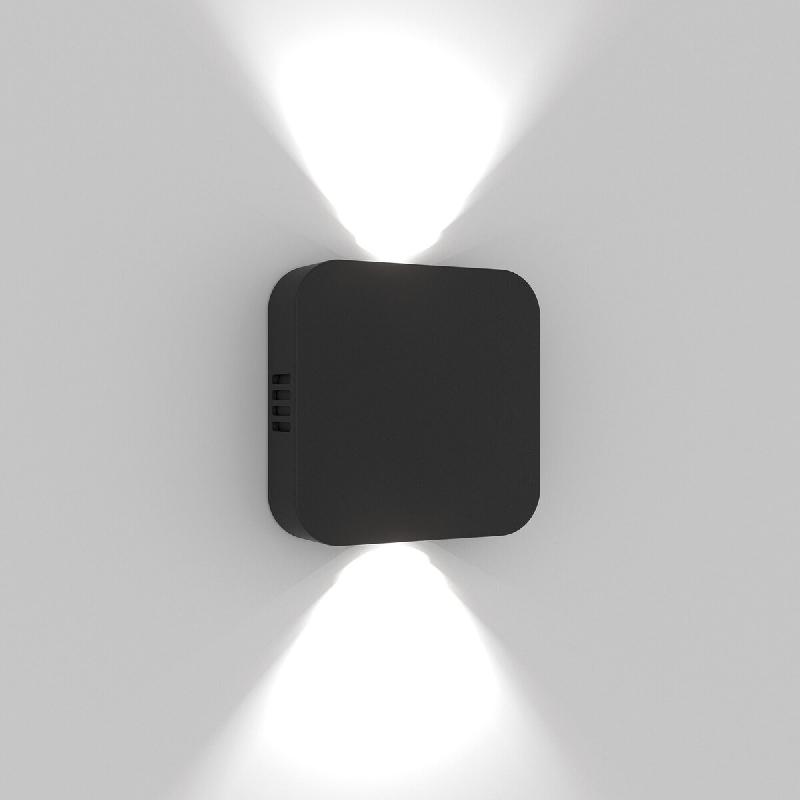 Zafferano Applique Roller En Aluminium Noir Mat, Orientable À 90° Avec Double Émission Led 3000K Et Protection Ip54 Pour L'Extérieur - noir 805404_0