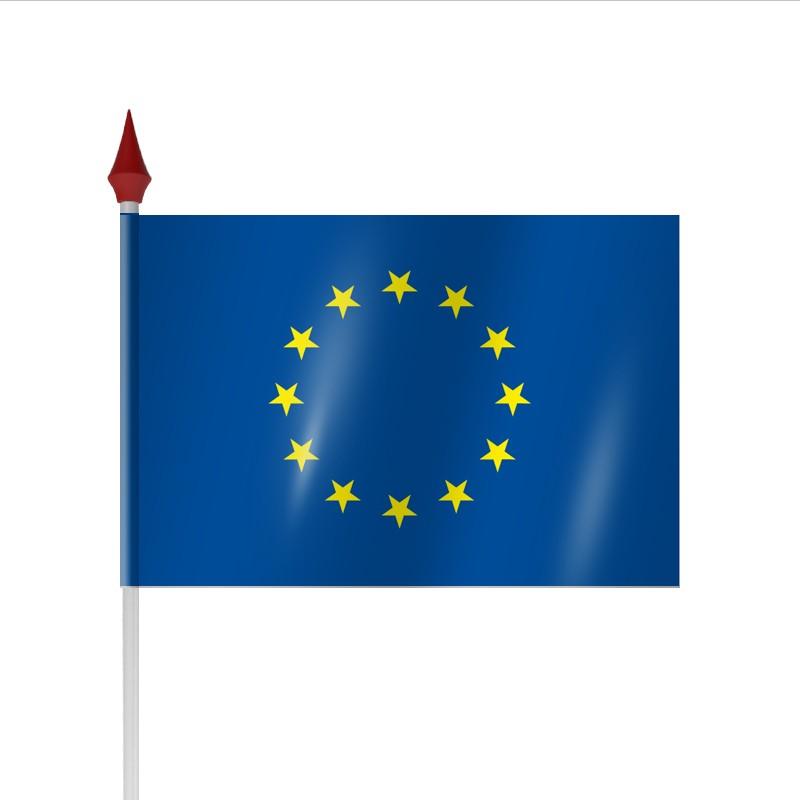 Drapeau à main en plastique - Lot de 100 exemplaires - CEE_0