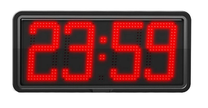 Afficheur - Horloge - Calendrier - Compteur - Décompteur - 30 alarmes - Mural à diodes LED 4 chiffres 20 cm #1200RG_0