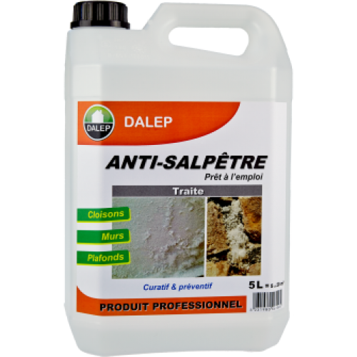 ANTI-SALPÊTRE - PRÉVENTIF CURATIF – SANS ODEUR – 20 L - 20 À 120 M2 DALEP