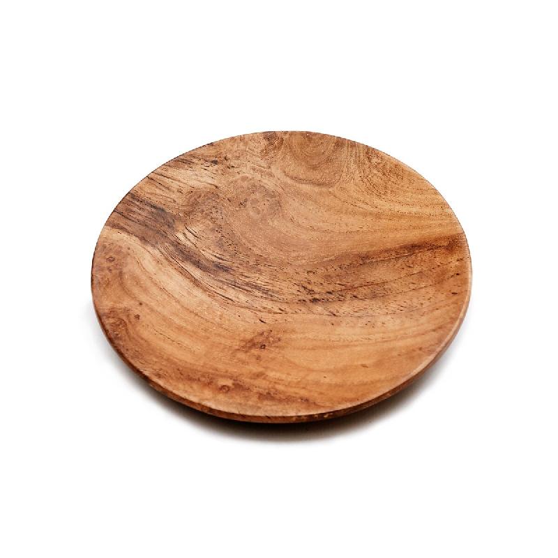 Bazar Bizar Plat rond en bois de teck 25x25 cm naturel - Lot de 6 - marron Bois massif BASU101-M-MTR6_0