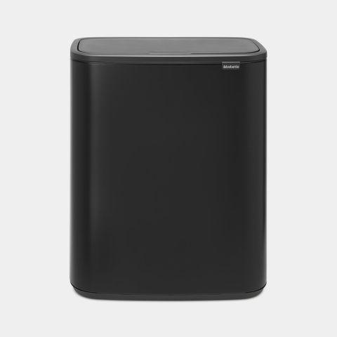 Poubelle Brabantia Bo Touch Bin 2 x 30 litres - Matt Black - Idéale pour trier les déchets_0