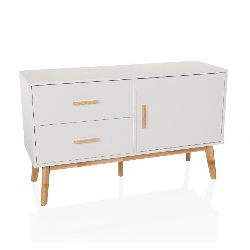 Buffet / commode TAROLO I 97x34x80 cm 3 tiroirs 2 portes blanc hjh LIVING - blanc multi-matériau 927000_0