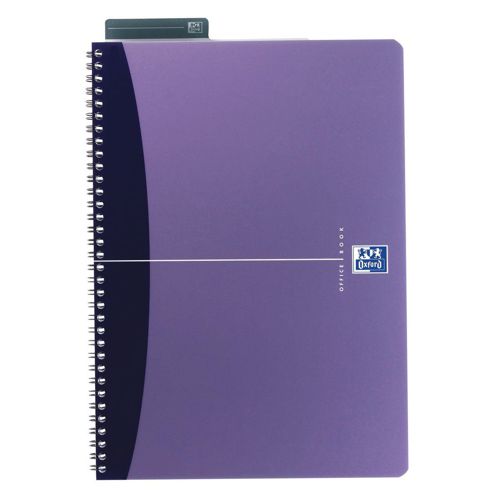 CAHIER BUREAU OXFORD URBAN MIX - RELIURE SPIRALES - COUVERTURE POLYPRO - 100 PAGES - LIGNE 7 MM - 21 X 29,7 CM - LOT DE 5