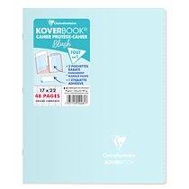 CAHIER PIQUÉ KOVERBOOK BLUSH 17X22 CM 48 PAGES GRANDS CARREAUX COUVERTURE POLYPROPYLÈNE OPAQUE BICOLORE - ASSORTIS - LOT DE 10
