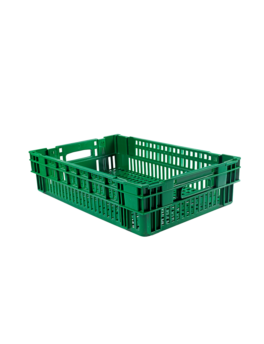 Caisse ajourée 600x400x146 mm - HACCP - 27L - contact alimentaire et empilable_0