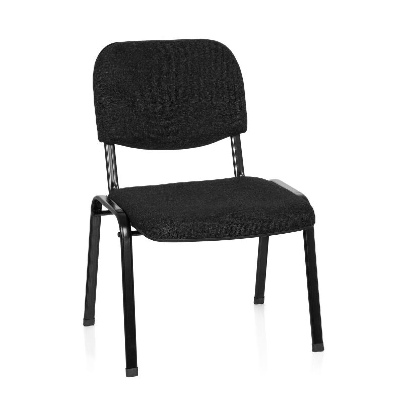 Chaise de conférence / chaise visiteur / siège XT 600 XL gris hjh OFFICE - noir polyester 704420_0