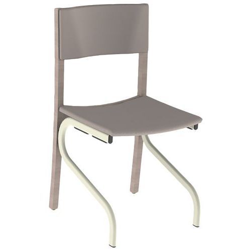 CHAISE ELSA ASS/DOS ABAKA CHAMOIS STR BOIS CAPP MÉTAL 1013 - MOBIDECOR