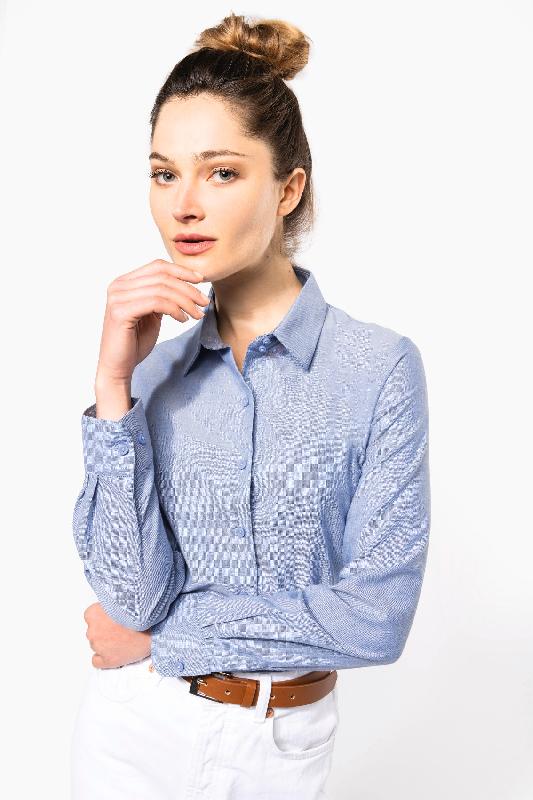 Chemise Oxford manches longues femme - Réf: K534 - Kariban - 70% coton oxford / 30% polyester_0