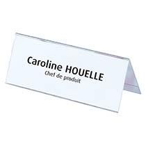 CHEVALET PORTE-NOM ELBA PLASTIQUE 60 X 250 MM - PAQUET DE 25