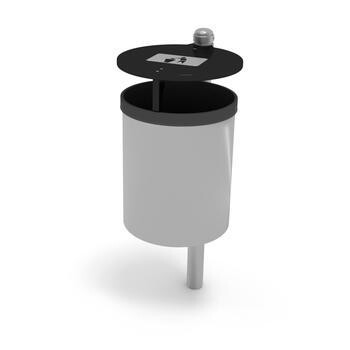 Corbeille publique 30L en acier inoxydable avec couvercle pivotant - Référence BT20131_0