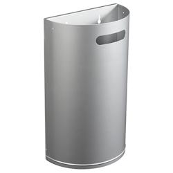 Rossignol - Corbeille décrochable murale 40L ARKEA - acier poudré anti-UV - gris métal 58457_0