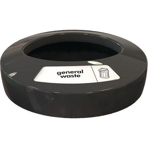 COUVERCLE ECOACE DÉCHETS GÉNÉRAUX NOIR - VEPABINS