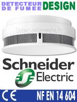 Détecteur de fumée Schneider MTN547019 - Conforme CE NF EN 14604 avec auto-test et contrôle des piles_0