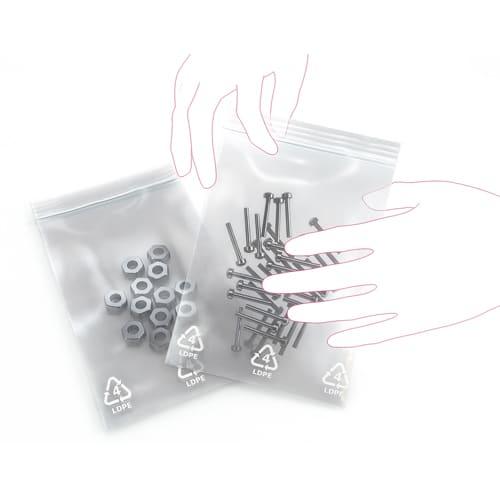 Sachet plastique à fermeture zip transparent 50μm 150 mm x 200 mm - par boîte de 1000_0