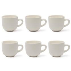 Excelsa - Lot de 6 tasses à thé Fashion White en céramique blanche 25 cl - design moderne et minimaliste_0