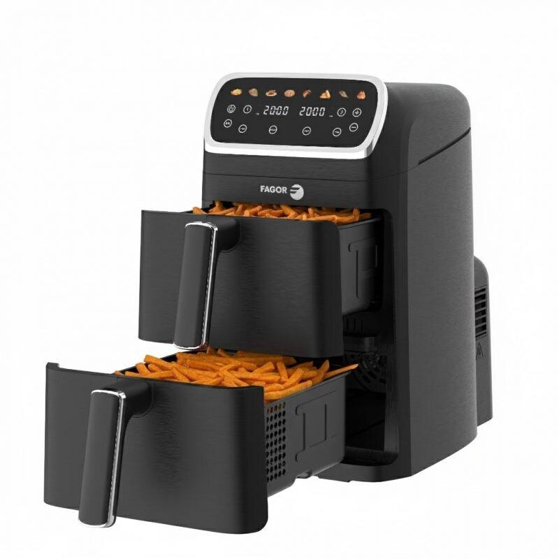 Friteuse à air chaud Air fryer double panier 8L 2600W Noir  FG7503 usage non-intensif Fagor - noir 3508510999465_0