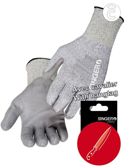 Gant de protection PEHD - Coupure niveau D - Paume enduite PU - Jauge 13 - Réf. CPHD135PU_0